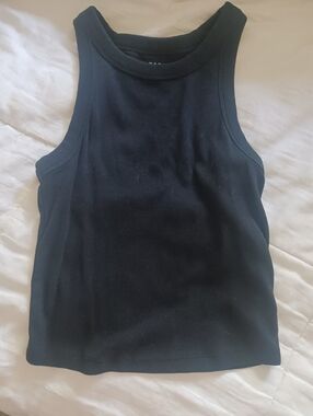 GAP Black Ribbed Tank Top - Women's